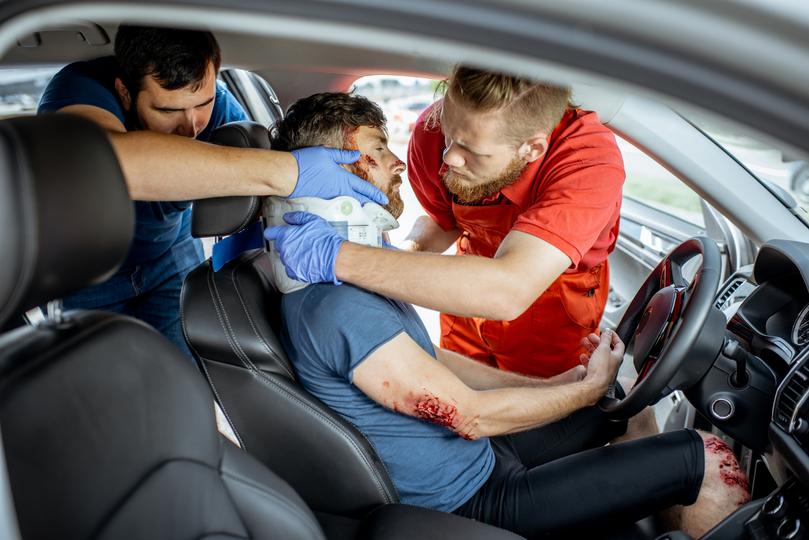 Detailed infographic of the car accident claim process